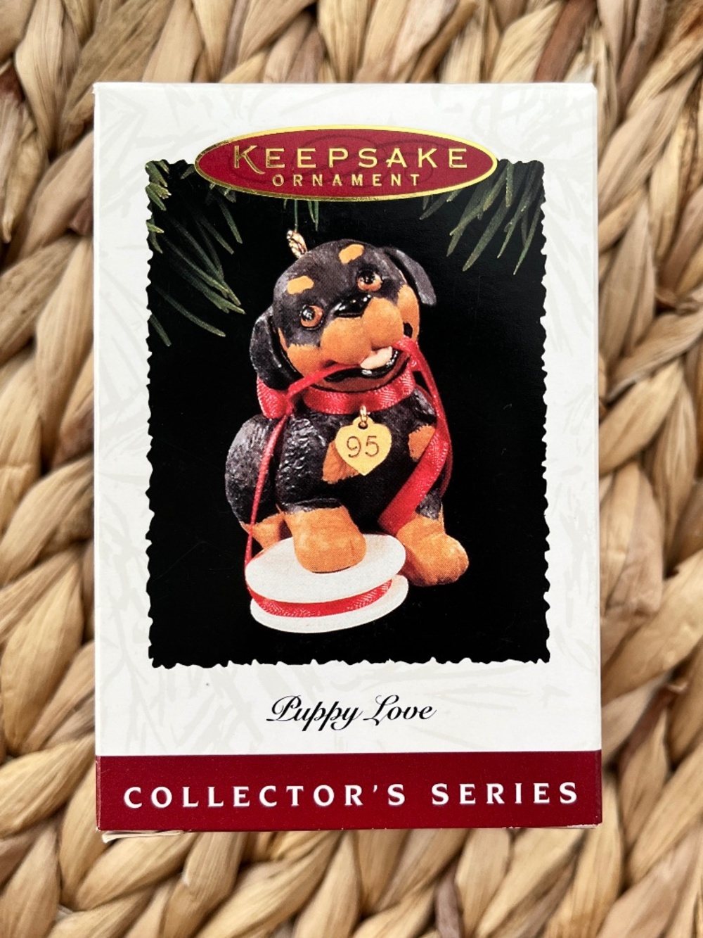 1995 Puppy Love #5 - Rottweiler - Vintage Hallmark Keepsake Ornament (QX5137)